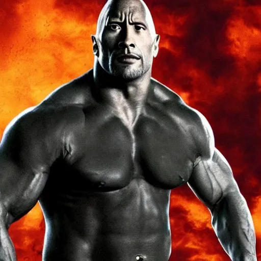 Prompt: Dwayne Johnson in a rob zombie film 4k quality super realistic