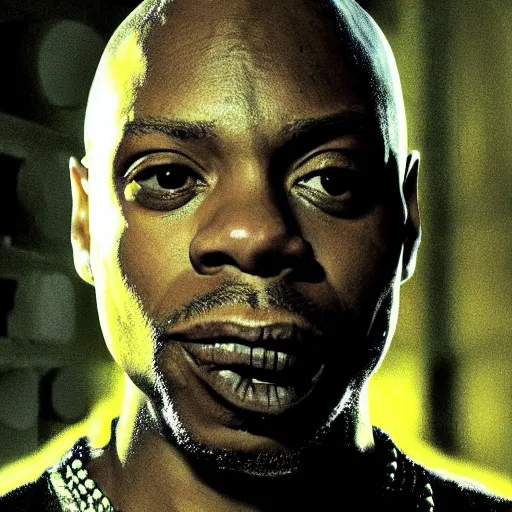 Prompt: A badass photo of dave chappelle in popular sci-fi movie generated by artificial intelligence, extremely detailed, award winning photography, perfect faces