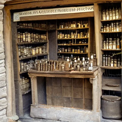 Image similar to 12th century apothecary shop