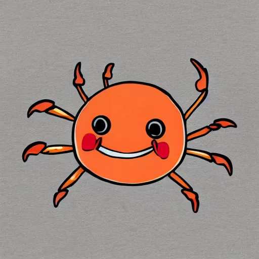 Image similar to cartoon happy crab with a fiddle