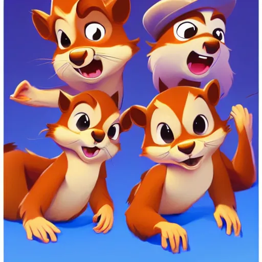 Image similar to face icon stylized minimalist chip'n dale : rescue rangers, loftis, cory behance hd by jesper ejsing, by rhads, makoto shinkai and lois van baarle, ilya kuvshinov, rossdraws global illumination