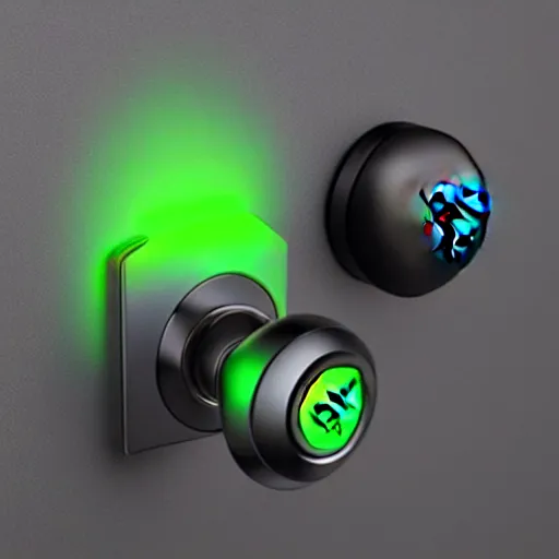 Image similar to razer RGB gaming doorknob