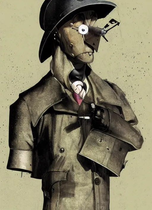 Prompt: a dieselpunk portrait of an anthropomorphic vulture character, by stephen gammell, by jack gaughan, by george ault, by victo ngai, 3 d render, cgsociety, artstation