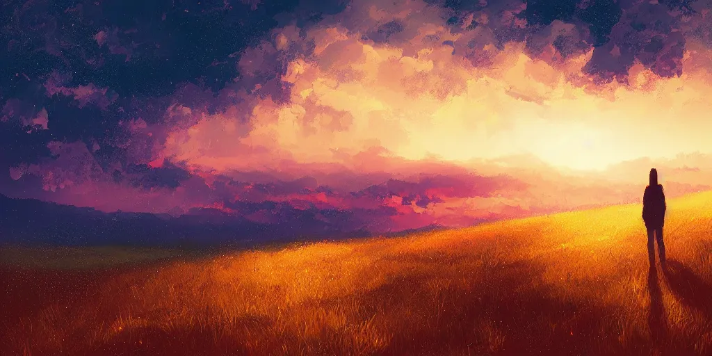 Prompt: lost in the sky by alena aenami