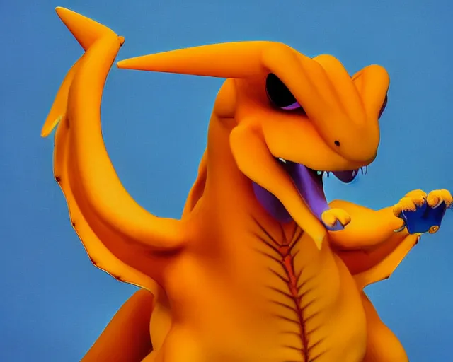 Prompt: portrait photograph of charizard, by frans lanting, sharp focus