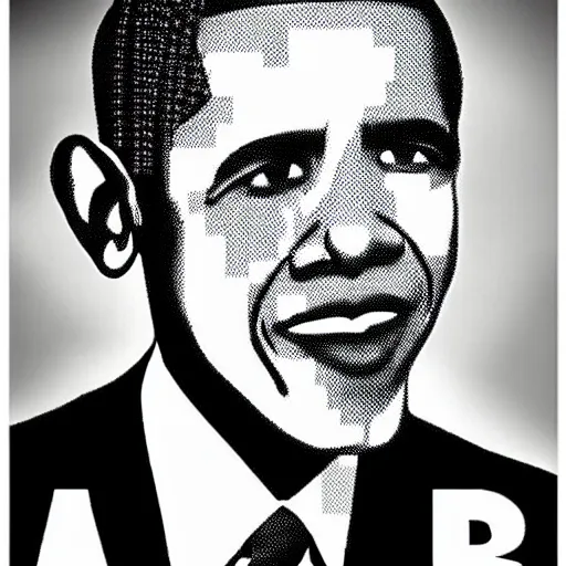 Image similar to ascii obama, soul shattering, fear inducing, text art, ascii art, forbidden knowledge