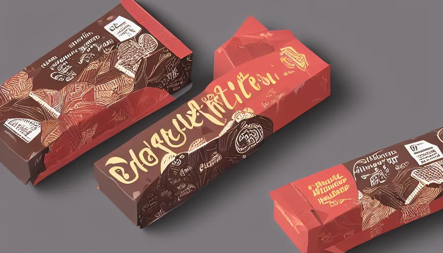 Prompt: a packaging design for a chocolate bar