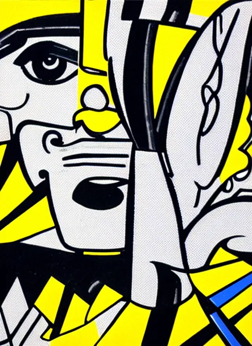 Image similar to artwork by lichtenstein, parallax, leica, medium format,