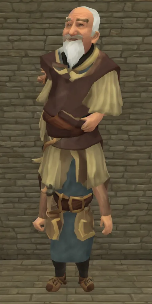 Prompt: The Wise Old Man from Runescape
