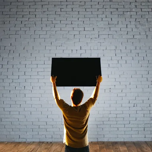 Prompt: studio photo of person with TV instead of his head, photorealistic, 50mm