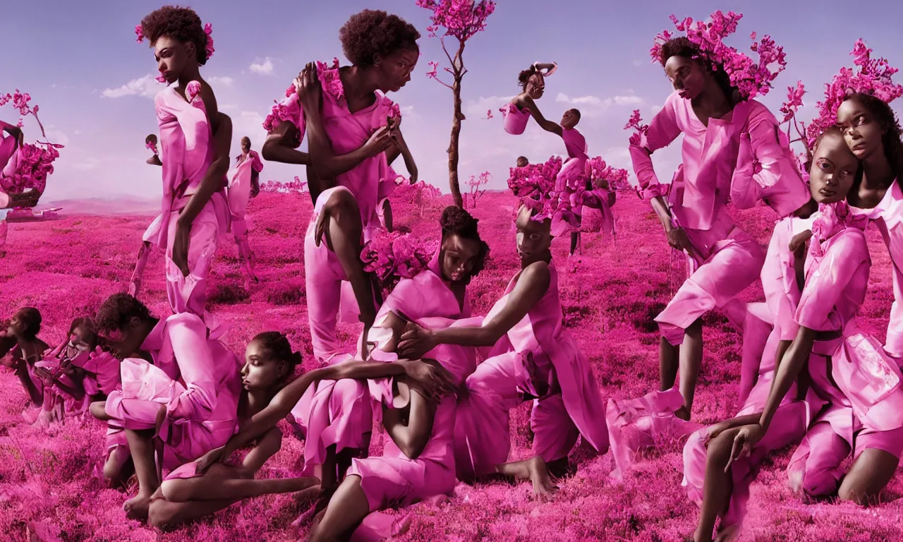 Image similar to portrait fragrance advertising campaign by richard mosse