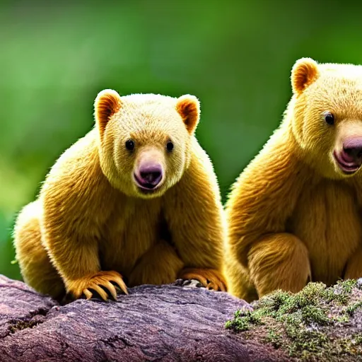 Prompt: national geographic photos of wild gummy bears, wildlife photography