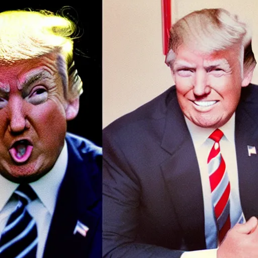 Image similar to donald trump and joe biden in high school yearbook