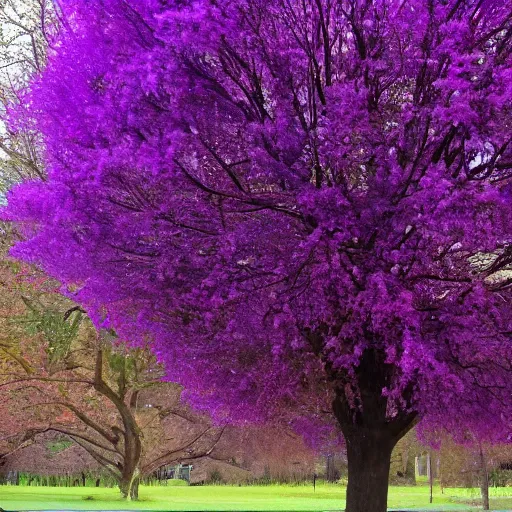 Prompt: purple tree