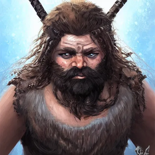 Prompt: fierce bearded dwarf, face and body clearly visible, ultradetailed, warrior, doubleaxe, scary, long hair, DnD art, epic fantasy style art, fantasy epic digital art, epic fantasy art, hearthstone style art