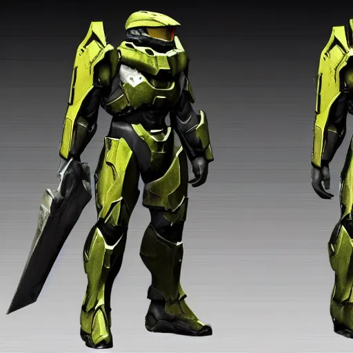 Image similar to halo spartan armor designed for the arbiter to wear