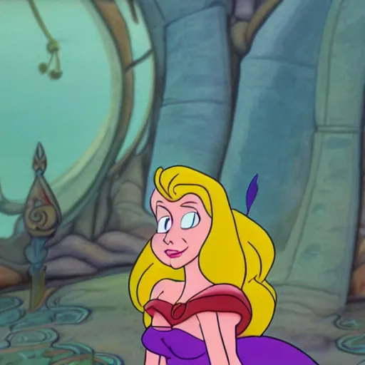 Image similar to Ariel as Nausicca in Nausicca of the Valley of the Wind, Diseny animation style