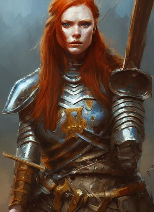 highly detailed painting of a warrior woman commander, | Stable ...