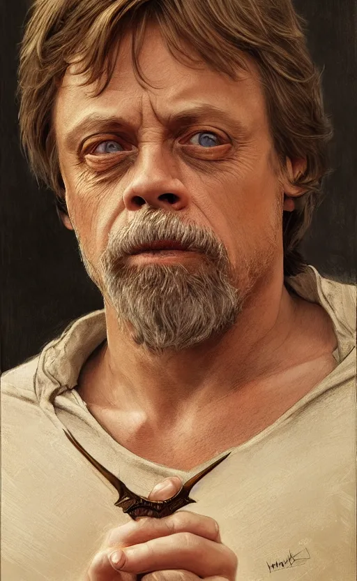 Image similar to mark hamill, traditional corsican, intricate, highly detailed, artstation, illustration, jurgens, rutkowski, bouguereau