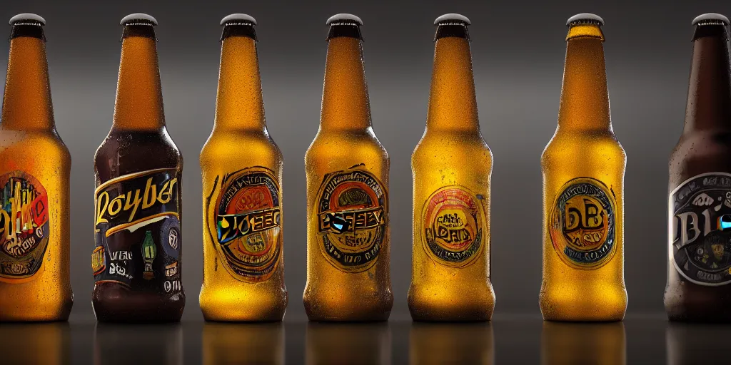 Image similar to bottles of beer, mugs of beer, diapers everywhere, dollar sign background, dim volumetric lighting, 8 k octane beautifully detailed render, post - processing, extremely hyper - detailed, intricate, epic composition, cinematic lighting, masterpiece, trending on artstation, detailed detailed detailed, masterpiece, stunning art, wonderful masterpiece, beautiful cinematic light