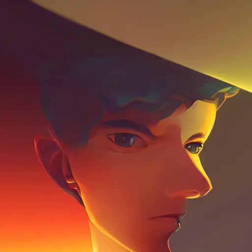 Image similar to face icon stylized minimalist close encounters of the third kind, loftis, cory behance hd by jesper ejsing, by rhads, makoto shinkai and lois van baarle, ilya kuvshinov, rossdraws global illumination