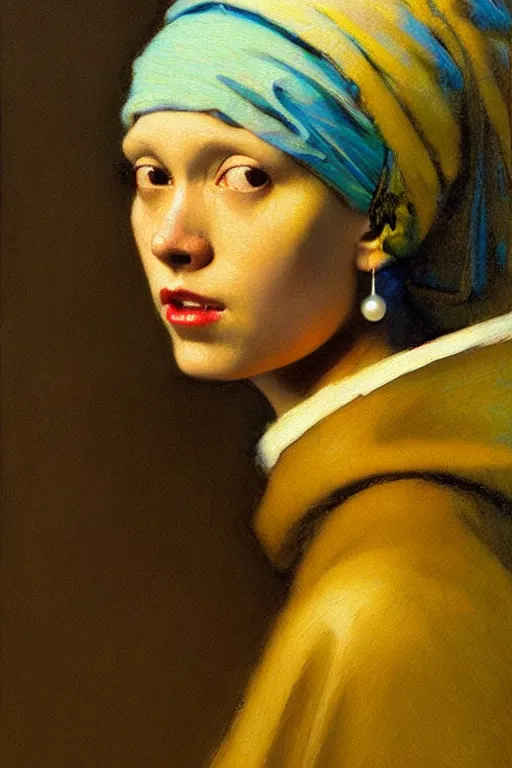 Image similar to full character portrait half life character not the girl with the pearl earring character design, painting by gaston bussiere, katsuya terada, nc wyeth, greg rutkowski, craig mullins, vermeer, frank frazetta, mucha, tom of finland, trending on artstation, jeffery catherine jones