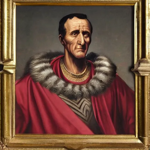 Prompt: official portrait of julius caesar, associated press, grand, opulent, realistic