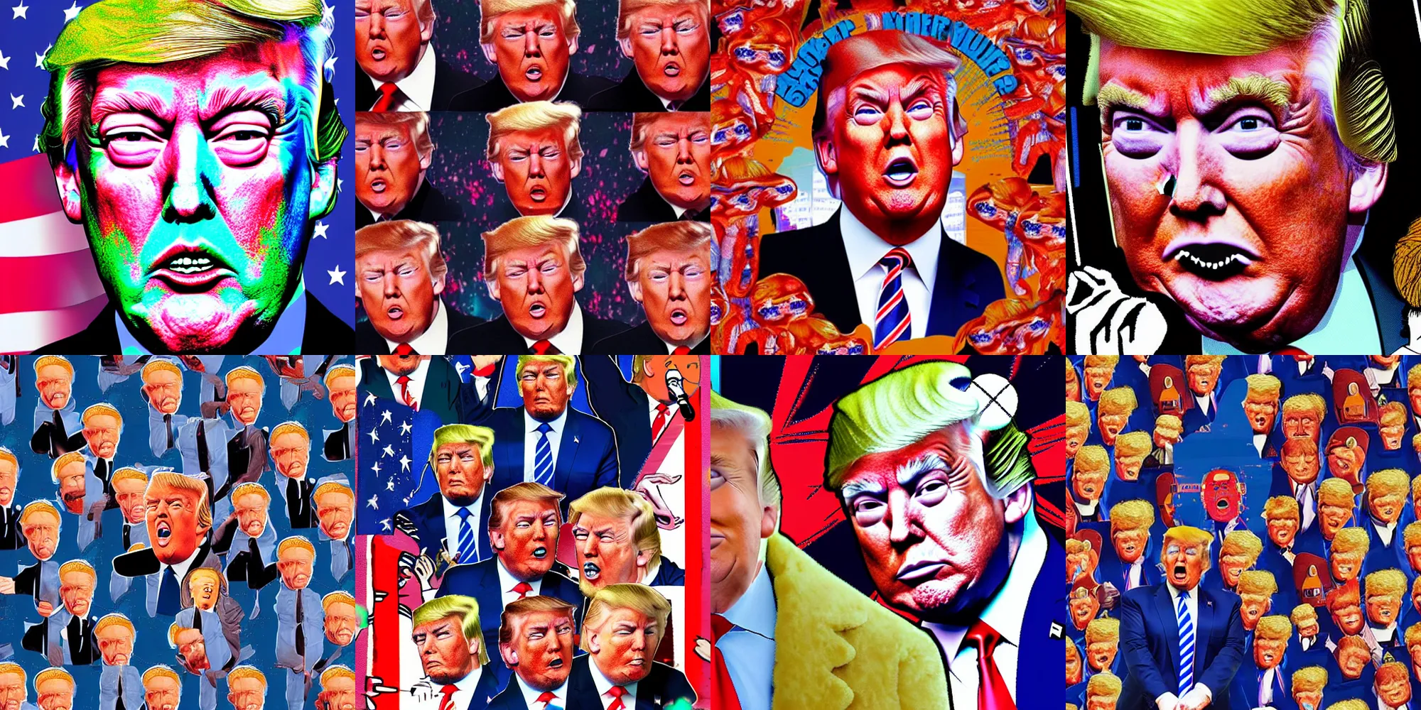 Prompt: Donald Trump LSD nightmare