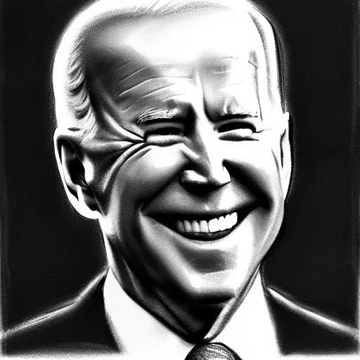 Image similar to Charcoal sketch of Joe Biden