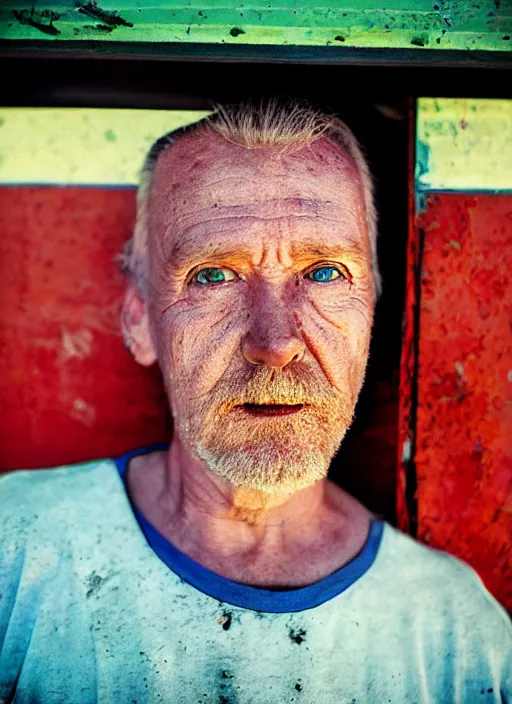 Prompt: detailed color analog medium format photo, polaroid closeup portrait of person in trailerpark, weird americana, rim light, shot at night with studio lights, high production value, intricate details, 8 k resolution, hyperrealistic, hdr, photorealistic, high definition, tehnicolor, award - winning photography, masterpiece, amazing colors,