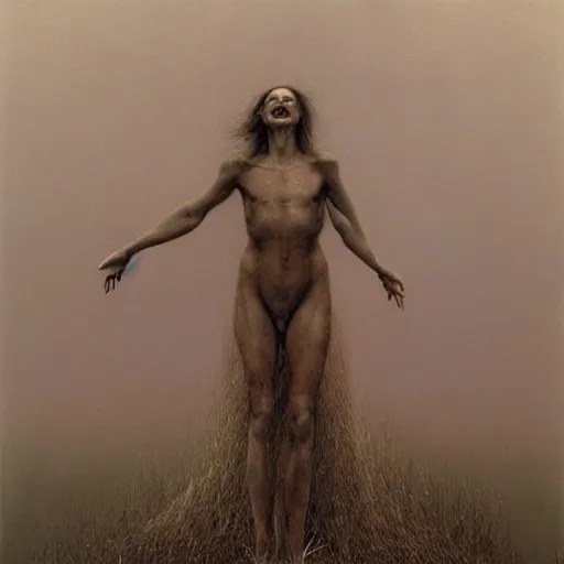 Image similar to joy made by zdzislaw beksinski