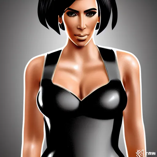 Prompt: Kim kardashian character sheet, detailed, 4k resolution, trending on artstation