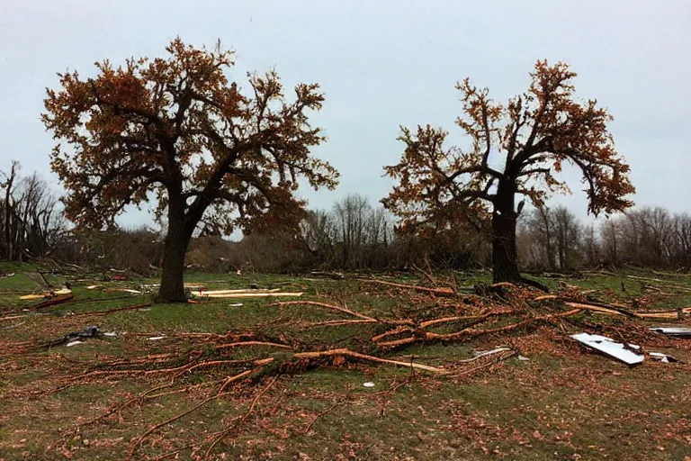 Image similar to tornado made from fall oak leves ( ( ( ( ( recently deserted city. ) ) ) ) )