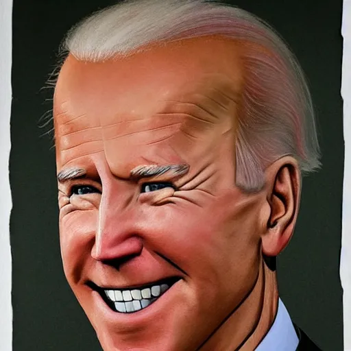 Prompt: A portrait en dentelle of Joe Biden,