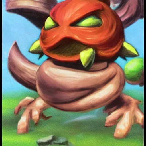 Image similar to octorok from the legend of zelda video game, realistic,