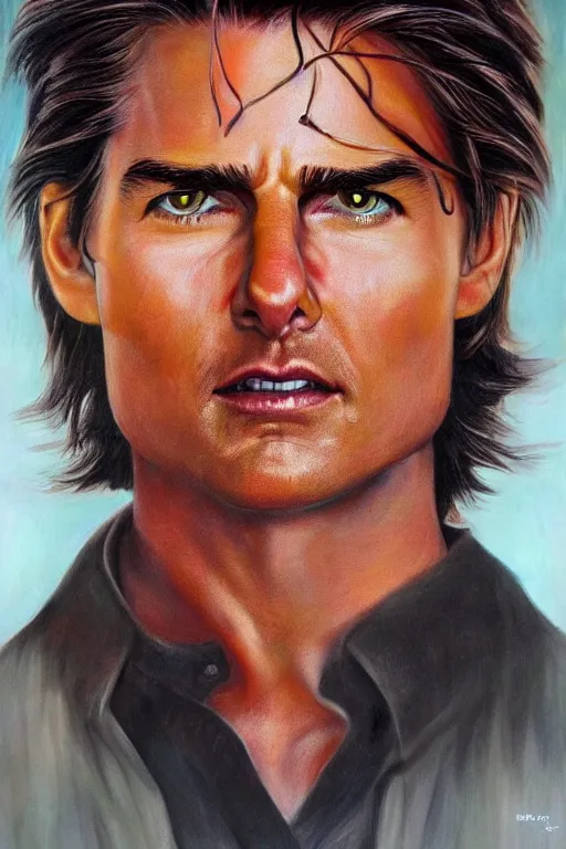 Prompt: hyperrealistic portrait of the Hindu God Vishnu, Tom Cruise Tom Cruise Tom Cruise