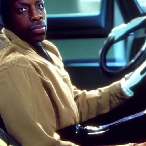 Prompt: Captain Sisko piloting a 1992 Opel Astra