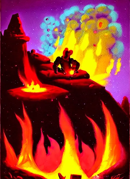 Image similar to camp fire by paul lehr