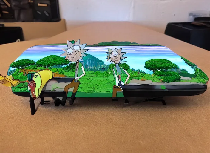 Image similar to landscape inspired Rick and Morty style H 704