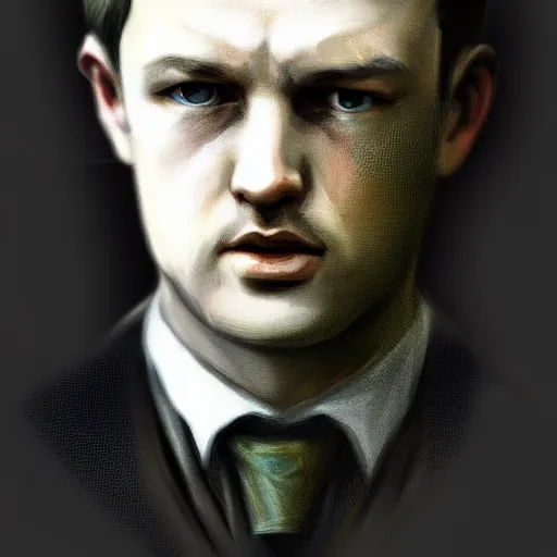 Image similar to portrait of irish rebel michael collins, highly detailed, digital painting, concept art, sharp focus, by makoto shinkai