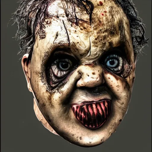 Prompt: baby Leatherface from the movie Texas Chainsaw Massacre