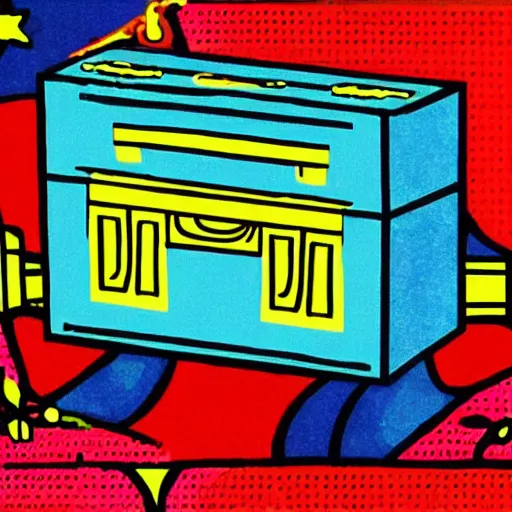 Prompt: Pandora's box opening, ancient Greek, pop art, YouTube thumbnail