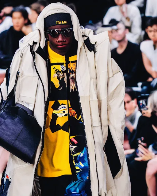 Image similar to hyperrealistic and heavy detailed 2321s POKEMON balenciaga runway show of lil wayne, Leica SL2 50mm, vivid color, high quality, high textured