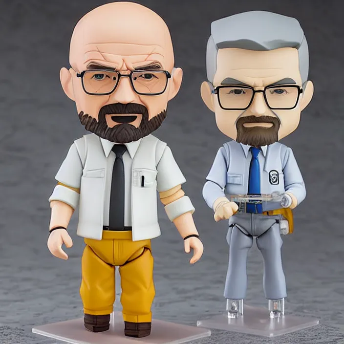 Prompt: Walter White, An anime nendoroid of Walter White, figurine, detailed product photo