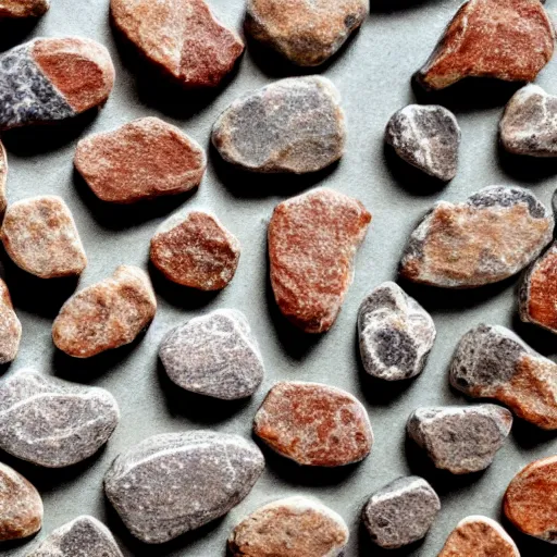 Image similar to food made of little rocks, low quality, bad lighting