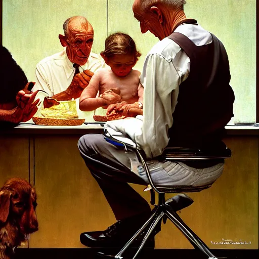 Prompt: ethos of ego, mythos of id, grace of life. by norman rockwell, hyperrealistic photorealism acrylic on canvas, resembling a high - resolution photograph