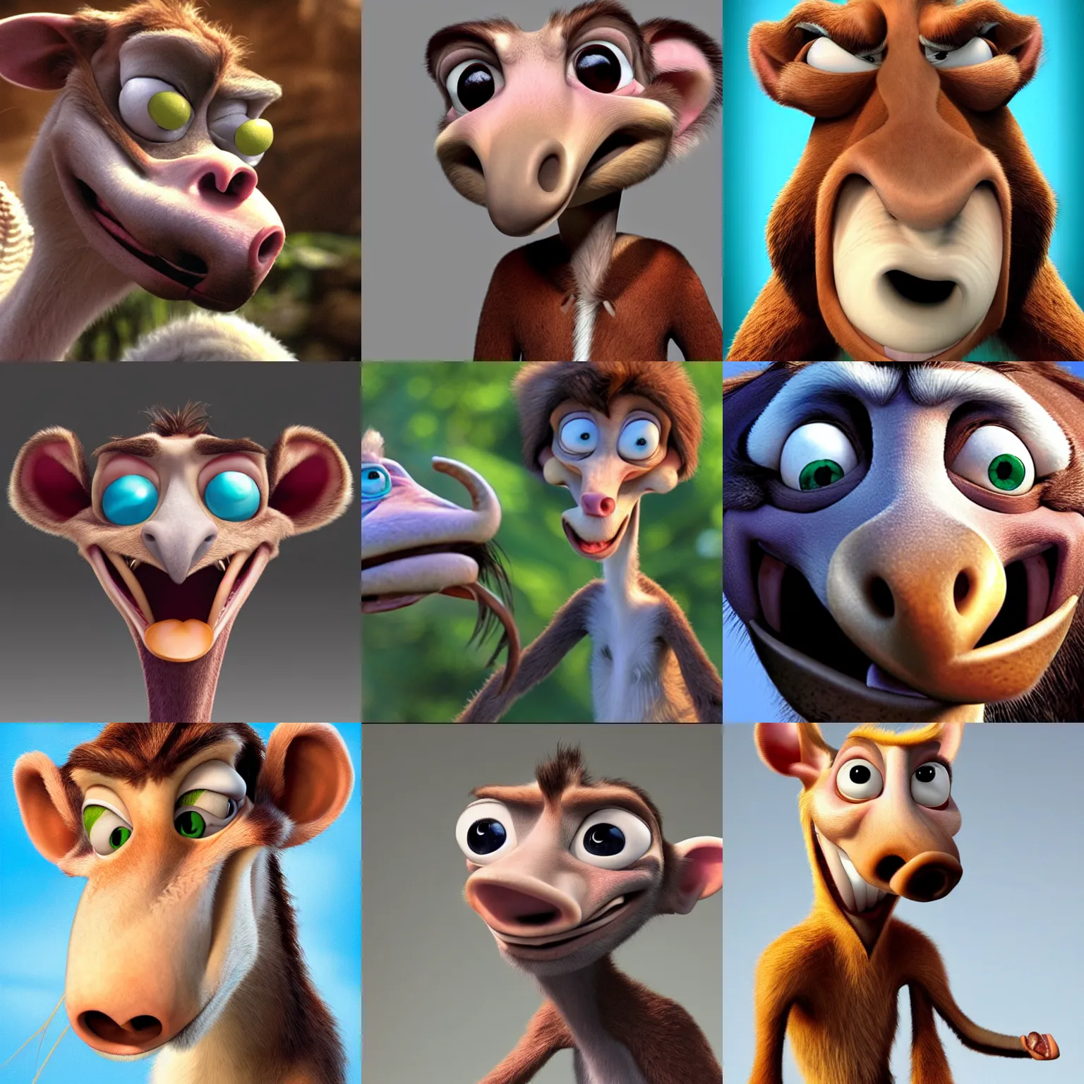 Prompt: sid from ice age
