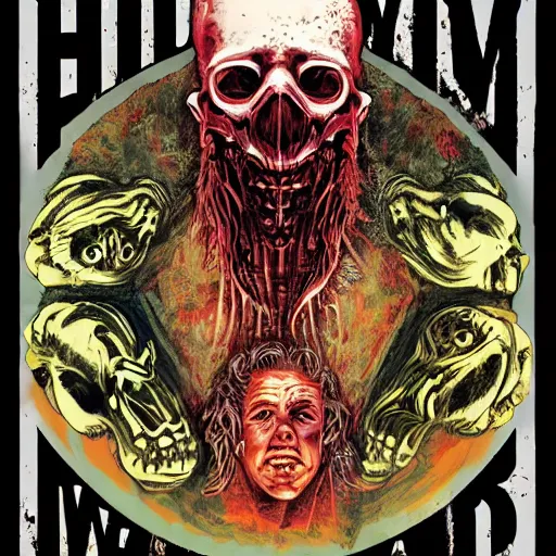 Prompt: he who knows all, horror art