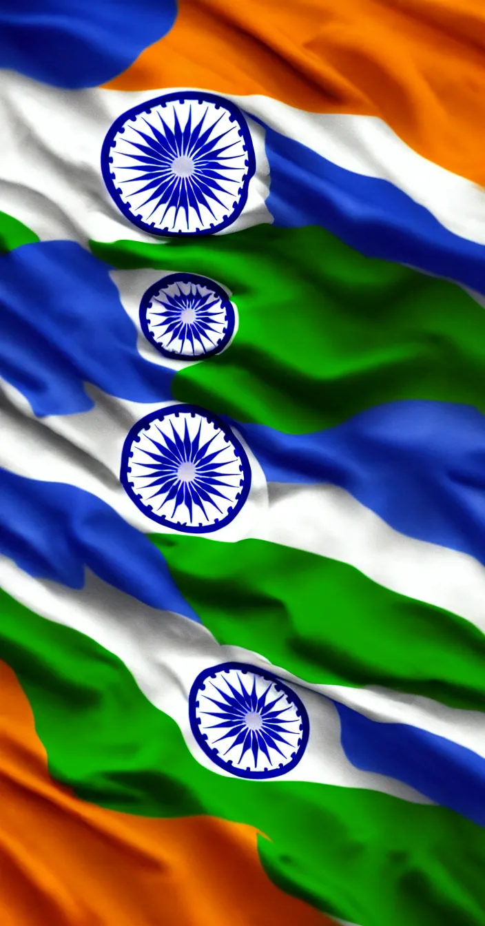 Image similar to realistic photo of indian national flag hoasting on mountains, very sharp focus, very hyper realistic, highly detailed, fantasy art station