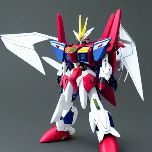 Prompt: chibi super-deformed Wing Gundam robot by Hajime Katoki, Super Robot Wars
